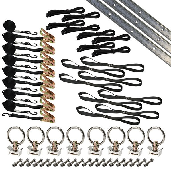 6' Tie Down Kit for 2 Motorcycles - Aluminum